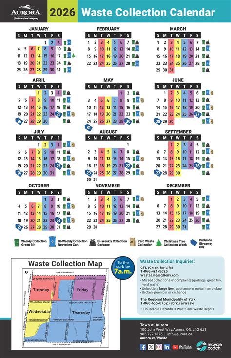 garbage pickup calendar