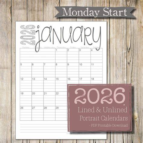 is us calendar start of monday