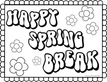 Spring Break Coloring Sheet