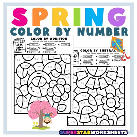 Spring Color By Number Printables