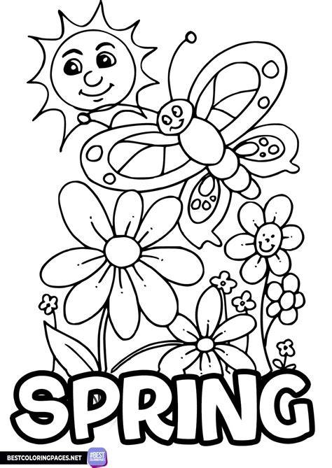 Spring Coloring Page Printable