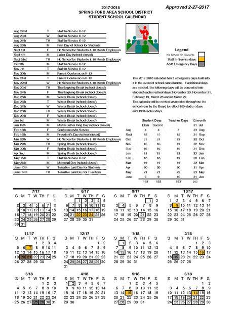 Spring Ford Calendar