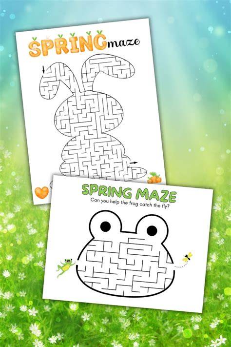 Spring Mazes Free Printable