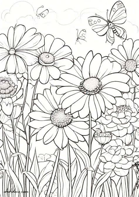 Spring Pictures To Color For Adults
