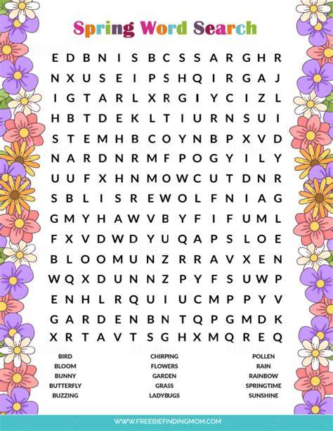Spring Word Searches Free Printable