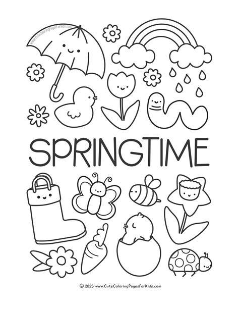 Springtime Coloring Page