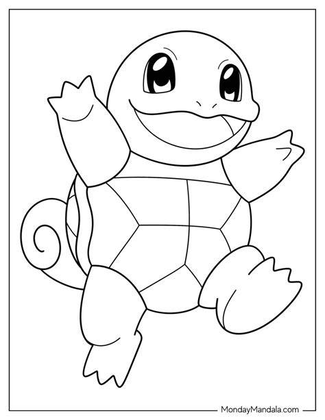 Squirtle Pokemon Colouring Page