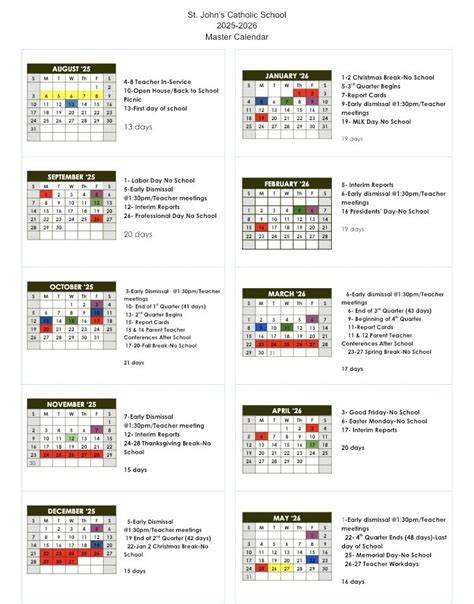 St John S 2025 Calendar