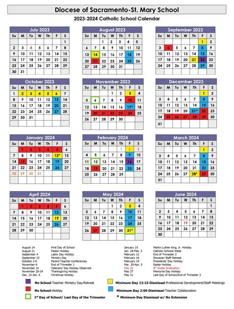 St Mary S Academy Calendar