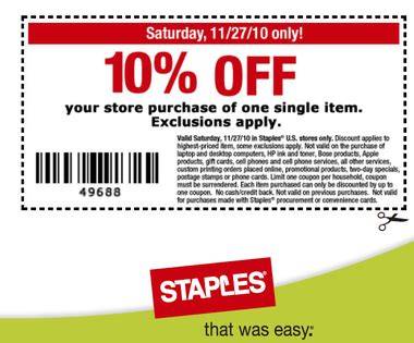 Staples 10 Off 20 Coupon Printable