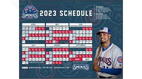 smokies baseball calendar