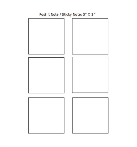 Sticky Note Printable Template