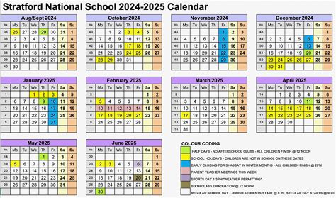 Stratford Calendar 2024 25
