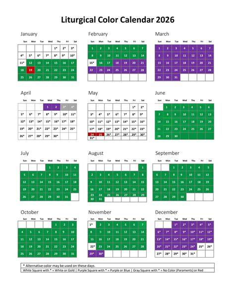 12 calendar colors