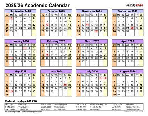 academic calendar american university