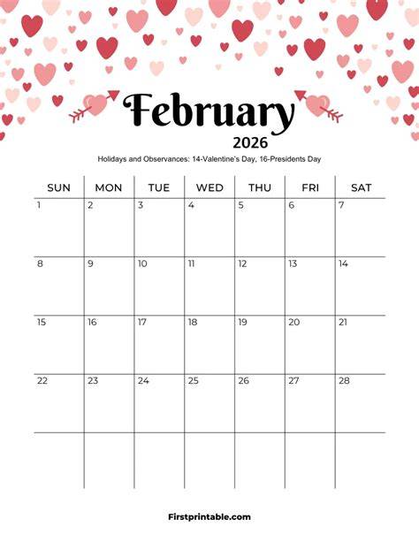february 2026 calendar