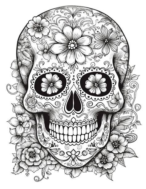 Sugar Skull Coloring Pages Free Printable