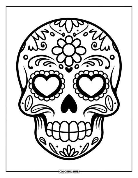 Sugar Skull Coloring Sheets