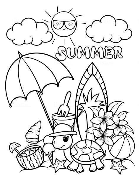 Summer Coloring Pictures Printable