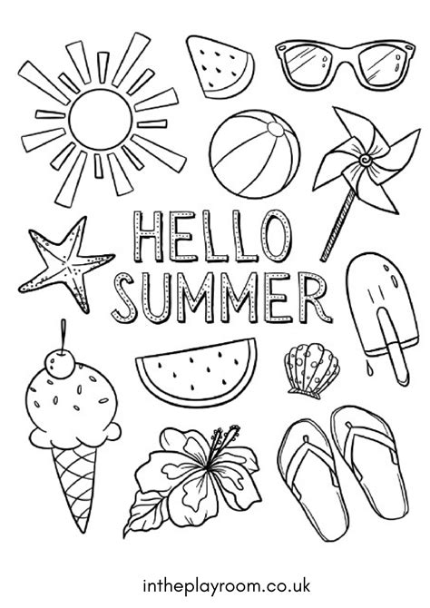 Summer Coloring Printable