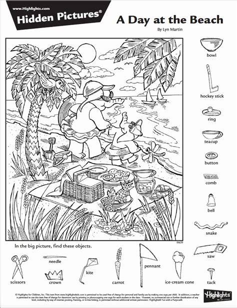 Summer Hidden Picture Printable
