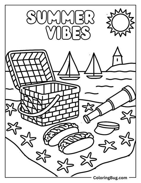 Summer Preppy Coloring Pages