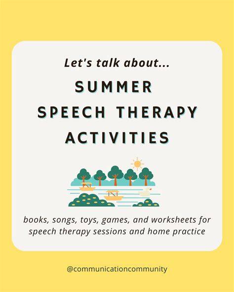 Summer Speech Therapy Printable Activity