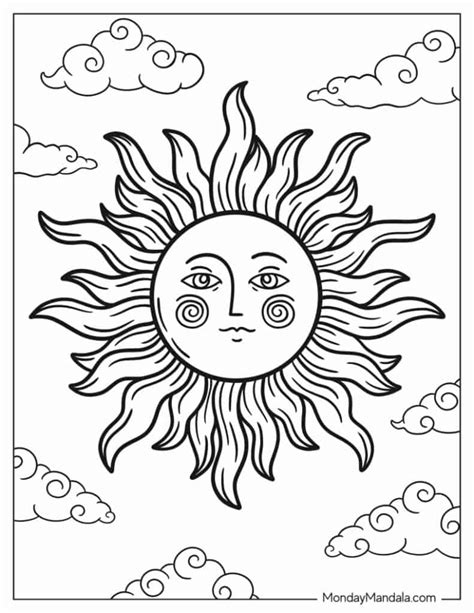 Sun Coloring Page Printable