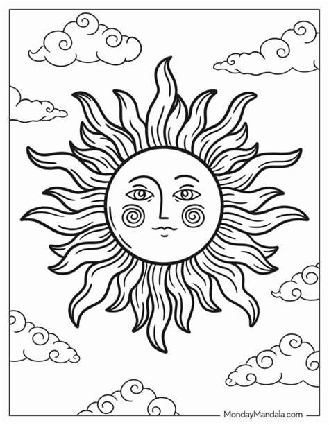 Sun Coloring Template
