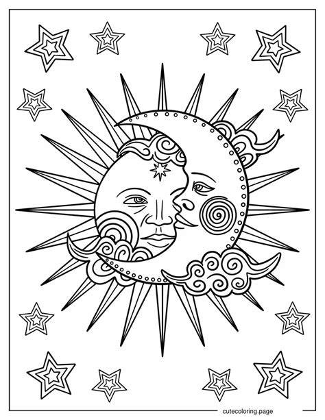 Sun Moon Coloring Pages
