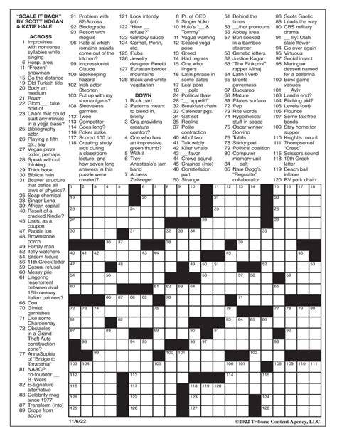 Sunday La Times Crossword Printable