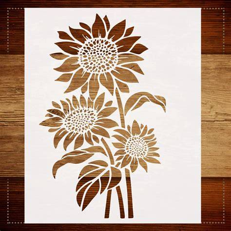 Sunflower Stencil Printable
