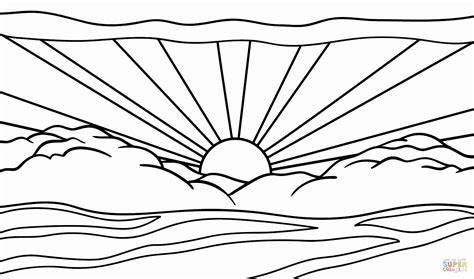 Sunrise Coloring Page
