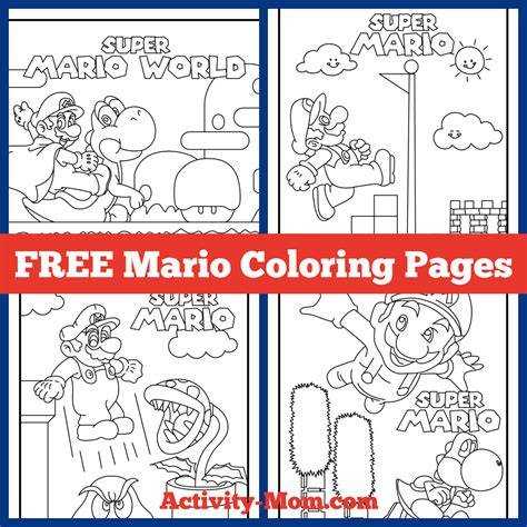 Super Mario Brothers Printable Coloring Pages