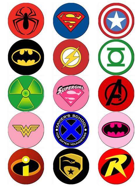 Superhero Emblems Printable