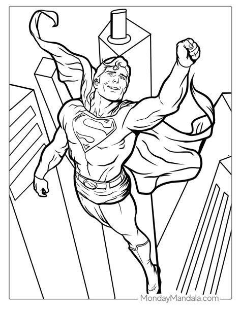 Superman Printable Colouring Pages