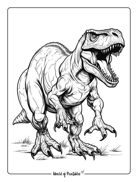 T Rex Coloring Page Free Printable
