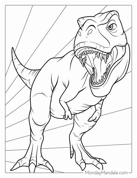 T Rex Dinosaur To Color