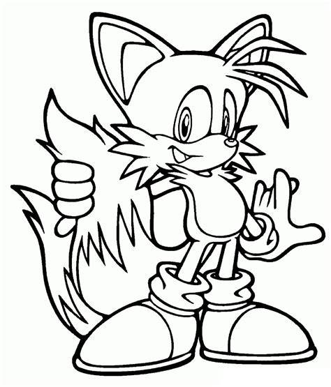 Tails Colouring Pages