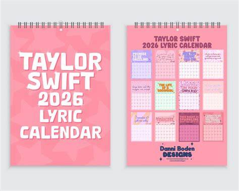 Taylor Swift Lyrics Calendar 2025