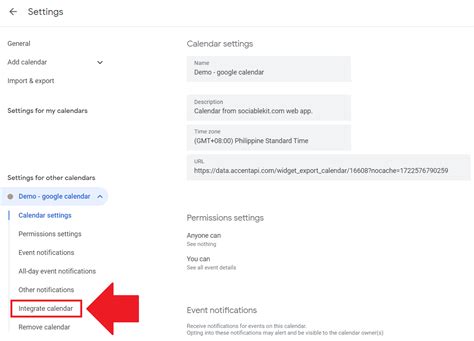 google calendar settings sync