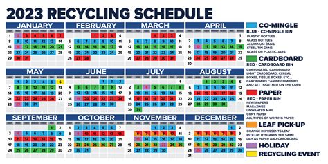huntington recycling calendar
