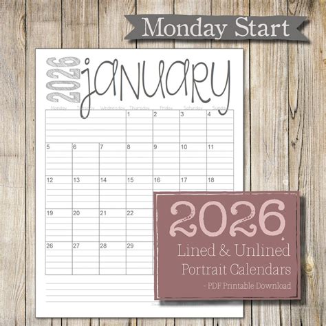 is us calendar start of monday