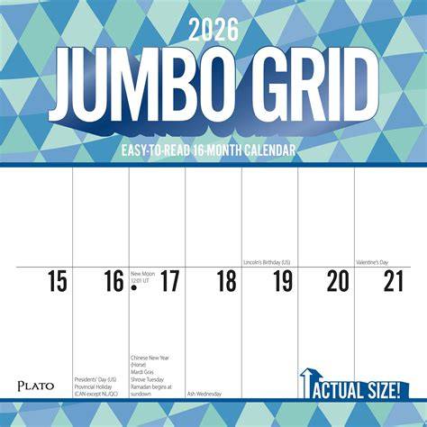 jumbo wall calendar