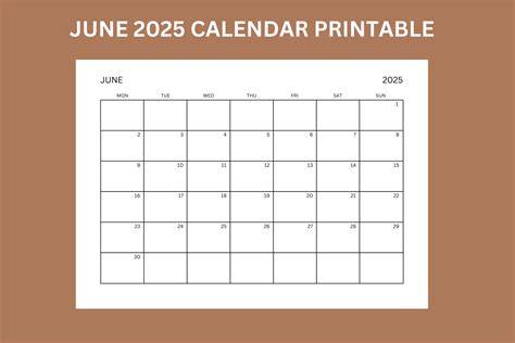 june 2025 calendar