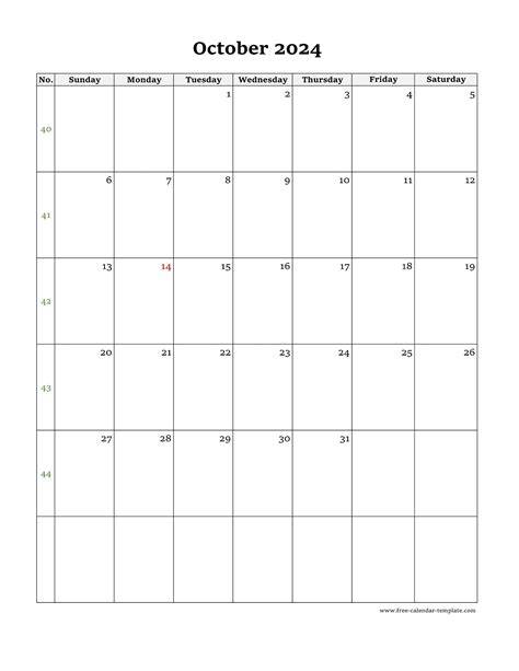 october calendar 2024