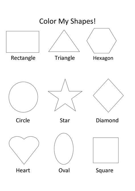 shapes and colors coloring pages