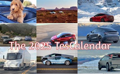 Tesla Calendar 2025