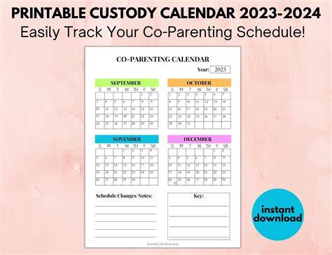 Texas Child Custody Calendar 2024