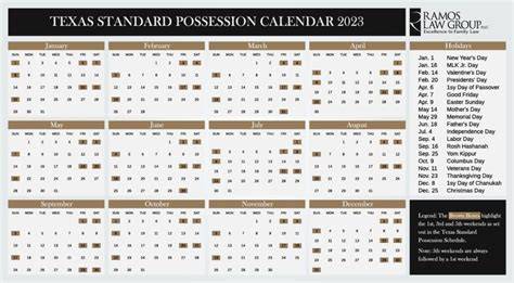 Texas Custody Calendar 2025 Pdf Printable